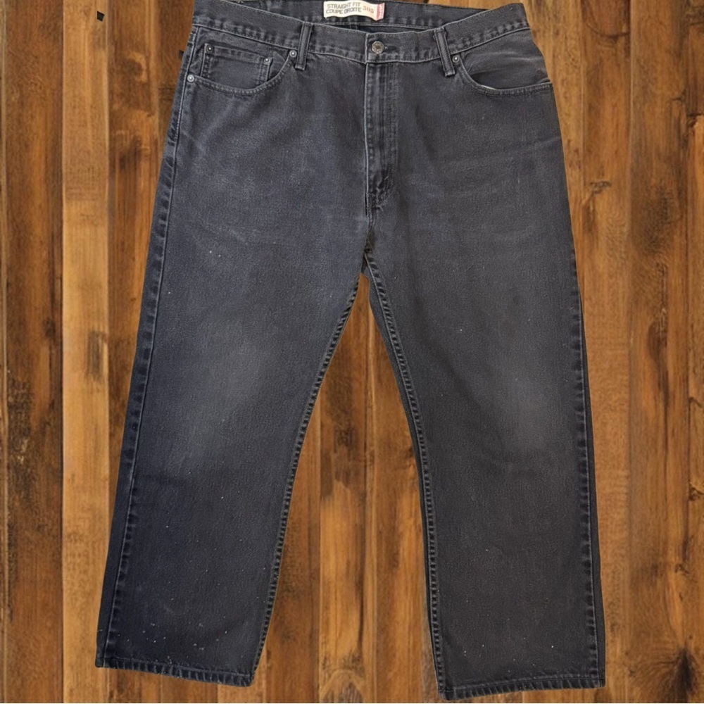 Levi’s 505 Black Straight Leg Jeans Men’s 38x34 – Classic Fit- Faded Black - Picture 4 of 10